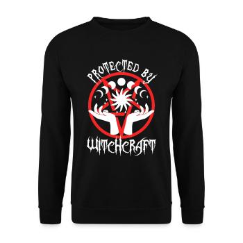 Protected By Witchcraft - Unisex Sweatshirt - black - Front - Alina (178cm) & Michal (187cm)