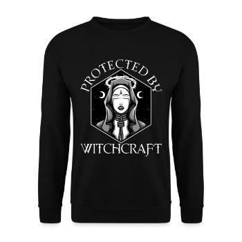 Protected By Witchcraft - Unisex Sweatshirt - black - Front - Alina (178cm) & Michal (187cm)