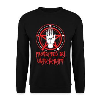 Protected By Witchcraft - Unisex Sweatshirt - black - Front - Alina (178cm) & Michal (187cm)