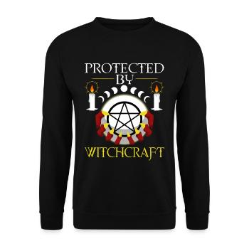 Protected By Witchcraft - Unisex Sweatshirt - black - Front - Alina (178cm) & Michal (187cm)