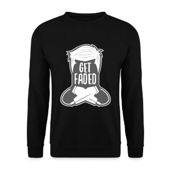 Get Faded Baber - Unisex Sweatshirt - black - Front - Alina (178cm) & Michal (187cm)