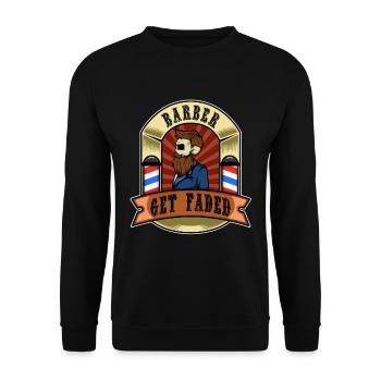 Obtenez Faded Baber - Sweat-shirt Unisexe - noir - Devant - Alina (178cm) & Michal (187cm)