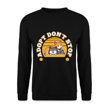 Adoptez ne magasinez pas - Sweat-shirt Unisexe - noir - Devant - Alina (178cm) & Michal (187cm)