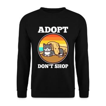 Adoptez ne magasinez pas - Sweat-shirt Unisexe - noir - Devant - Alina (178cm) & Michal (187cm)