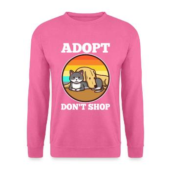 Adopt don't shop - Unisex Sweatshirt - pink - Front