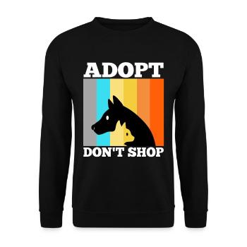 Adoptez ne magasinez pas - Sweat-shirt Unisexe - noir - Devant - Alina (178cm) & Michal (187cm)