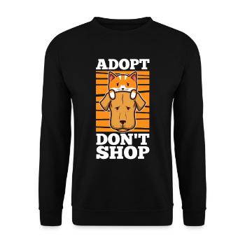 Adoptez ne magasinez pas - Sweat-shirt Unisexe - noir - Devant - Alina (178cm) & Michal (187cm)