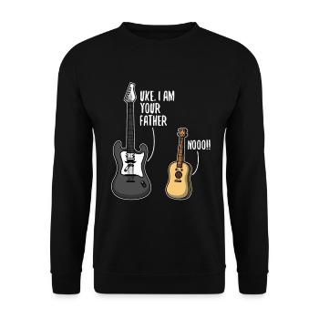 Uke je suis ton père - Sweat-shirt Unisexe - noir - Devant - Alina (178cm) & Michal (187cm)