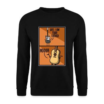 Uke je suis ton père - Sweat-shirt Unisexe - noir - Devant - Alina (178cm) & Michal (187cm)
