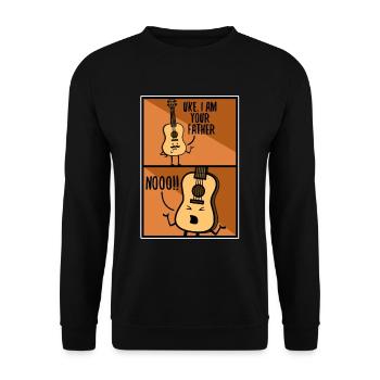 Uke je suis ton père - Sweat-shirt Unisexe - noir - Devant - Alina (178cm) & Michal (187cm)