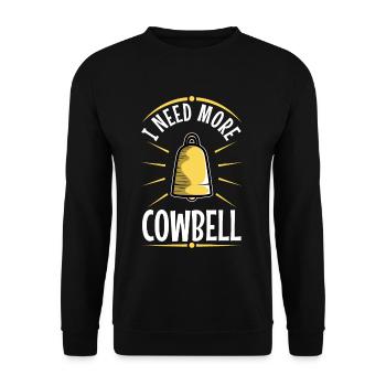 I need more Cowbell - Unisex Pullover - Schwarz - Vorne - Alina (178cm) & Michal (187cm)