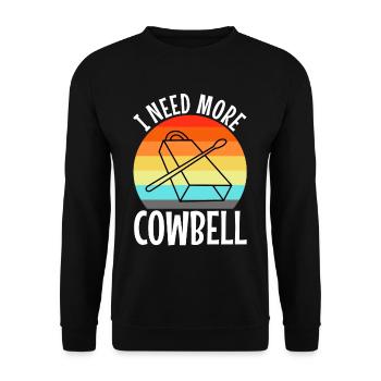 J’ai besoin de plus de Cowbell - Sweat-shirt Unisexe - noir - Devant - Alina (178cm) & Michal (187cm)