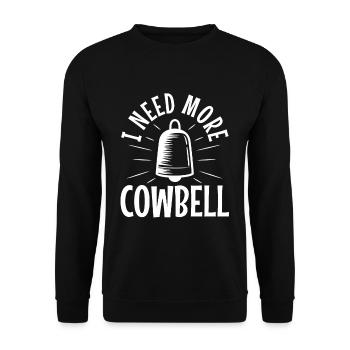 I need more Cowbell - Unisex Sweatshirt - black - Front - Alina (178cm) & Michal (187cm)