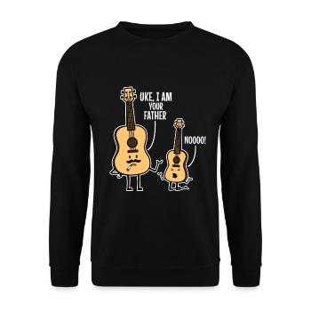 Uke je suis ton père - Sweat-shirt Unisexe - noir - Devant - Alina (178cm) & Michal (187cm)
