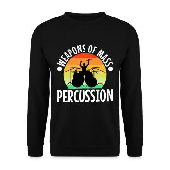 Armes de percussion de masse - Sweat-shirt Unisexe - noir - Devant - Alina (178cm) & Michal (187cm)