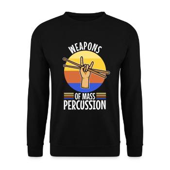 Armes de percussion de masse - Sweat-shirt Unisexe - noir - Devant - Alina (178cm) & Michal (187cm)