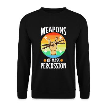 Armes de percussion de masse - Sweat-shirt Unisexe - noir - Devant - Alina (178cm) & Michal (187cm)