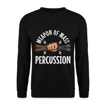 Armes de percussion de masse - Sweat-shirt Unisexe - noir - Devant - Alina (178cm) & Michal (187cm)
