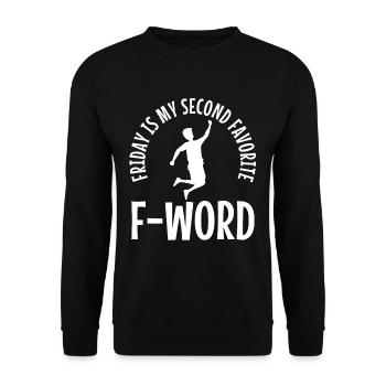 Vendredi est mon deuxième mot préféré - Sweat-shirt Unisexe - noir - Devant - Alina (178cm) & Michal (187cm)