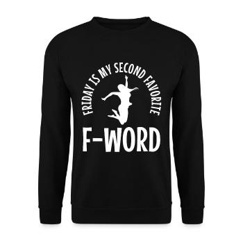Vendredi est mon deuxième mot préféré - Sweat-shirt Unisexe - noir - Devant - Alina (178cm) & Michal (187cm)