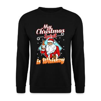 Mon de Noël est le whisky - Sweat-shirt Unisexe - noir - Devant - Alina (178cm) & Michal (187cm)