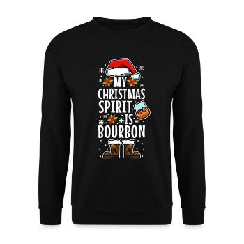 Mon de Noël est le bourbon - Sweat-shirt Unisexe - noir - Devant - Alina (178cm) & Michal (187cm)