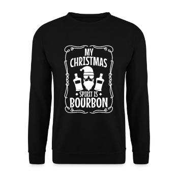 Mon de Noël est le bourbon - Sweat-shirt Unisexe - noir - Devant - Alina (178cm) & Michal (187cm)
