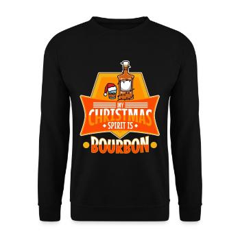 Mon de Noël est le bourbon - Sweat-shirt Unisexe - noir - Devant - Alina (178cm) & Michal (187cm)