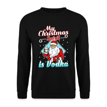 My christmas spirit is vodka - Unisex Sweatshirt - black - Front - Alina (178cm) & Michal (187cm)