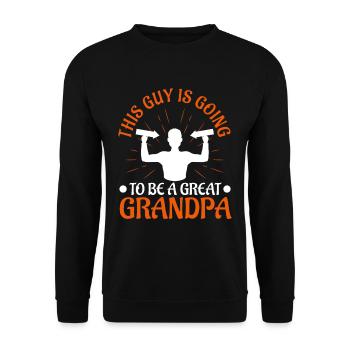 Ce gars va être un grand-père - Sweat-shirt Unisexe - noir - Devant - Alina (178cm) & Michal (187cm)