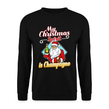 My christmas spirit is - Unisex Sweatshirt - black - Front - Alina (178cm) & Michal (187cm)