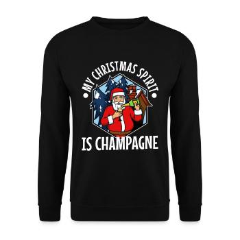My christmas spirit is - Unisex Sweatshirt - black - Front - Alina (178cm) & Michal (187cm)