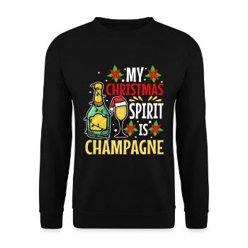 My christmas spirit is - Unisex Sweatshirt - black - Front - Alina (178cm) & Michal (187cm)