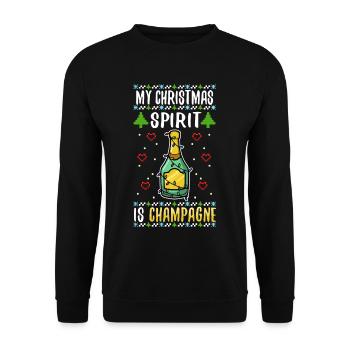 My christmas spirit is - Unisex Sweatshirt - black - Front - Alina (178cm) & Michal (187cm)