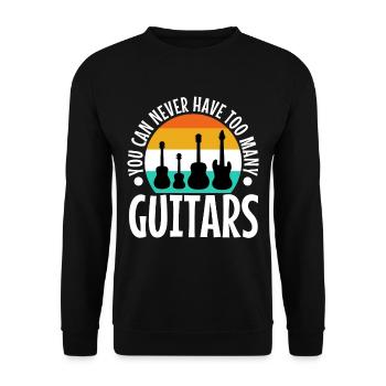 You can never have too many guitars - Unisex Sweatshirt - black - Front - Alina (178cm) & Michal (187cm)