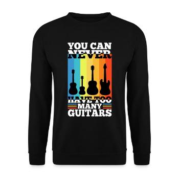 You can never have too many guitars - Unisex Sweatshirt - black - Front - Alina (178cm) & Michal (187cm)