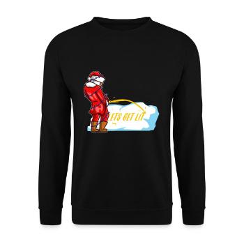 Lets get lit christmas - Unisex Pullover - Schwarz - Vorne - Alina (178cm) & Michal (187cm)