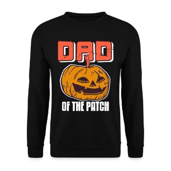 Halloween Pumpkin - Dad of the Patch - Unisex Sweatshirt - black - Front - Alina (178cm) & Michal (187cm)