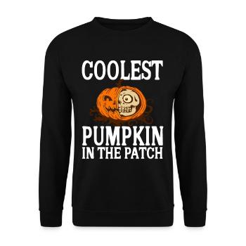 Halloween Pumpkin - Coolest Pumkin in the Patch - Unisex Sweatshirt - black - Front - Alina (178cm) & Michal (187cm)