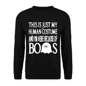 Geist - This is my Human Costume - Unisex Sweatshirt - black - Front - Alina (178cm) & Michal (187cm)