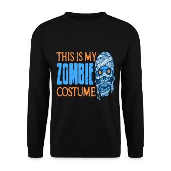 Zombie - This is my Zombie Costume - Unisex Pullover - Schwarz - Vorne - Alina (178cm) & Michal (187cm)