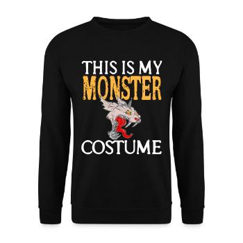 Monster - This is my Monster Costume - Unisex Sweatshirt - black - Front - Alina (178cm) & Michal (187cm)