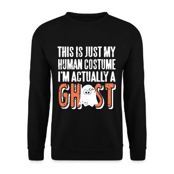 Geist - This is my Human Costume - Unisex Sweatshirt - black - Front - Alina (178cm) & Michal (187cm)