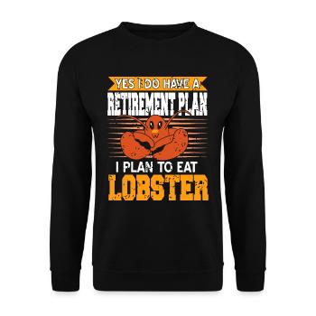 Plan de retraite pour manger du homard - Sweat-shirt Unisexe - noir - Devant - Alina (178cm) & Michal (187cm)