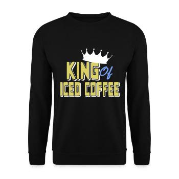 King of iced coffee - Unisex Sweatshirt - black - Front - Alina (178cm) & Michal (187cm)