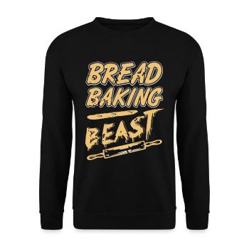 Bread baker beast - Unisex Sweatshirt - black - Front - Alina (178cm) & Michal (187cm)