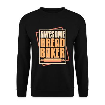 Awesome bread baker - Unisex Sweatshirt - black - Front - Alina (178cm) & Michal (187cm)