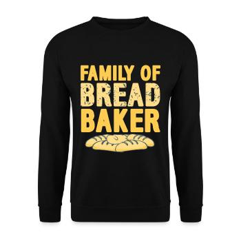 Family of bread baker - Unisex Sweatshirt - black - Front - Alina (178cm) & Michal (187cm)