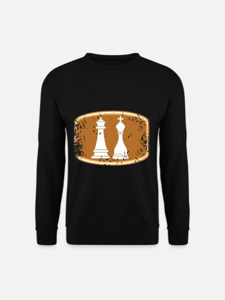 Schach Dame König Schachfiguren - Unisex Pullover - Schwarz