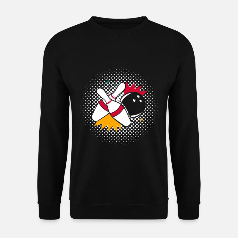 Bowlingkugel mit Pin - Unisex Pullover - Schwarz